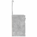 vidaXL betonszürke szerelt fa pipereasztal LED-del 90 x 50 x 132,5 cm