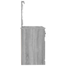 vidaXL szürke sonoma szerelt fa pipereasztal LED-del 90x50x132,5 cm
