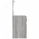 vidaXL szürke sonoma szerelt fa pipereasztal LED-del 90x50x132,5 cm