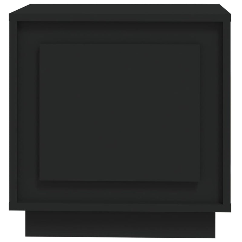 vidaXL 2 db fekete szerelt fa éjjeliszekrény 44x35x45 cm