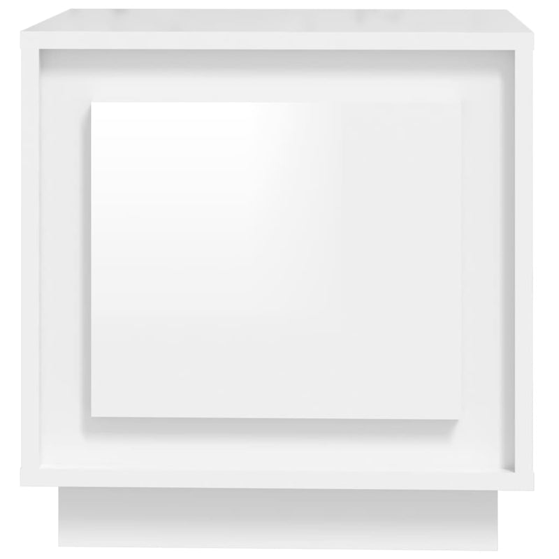 vidaXL magasfényű fehér szerelt fa éjjeliszekrény 44x35x45 cm