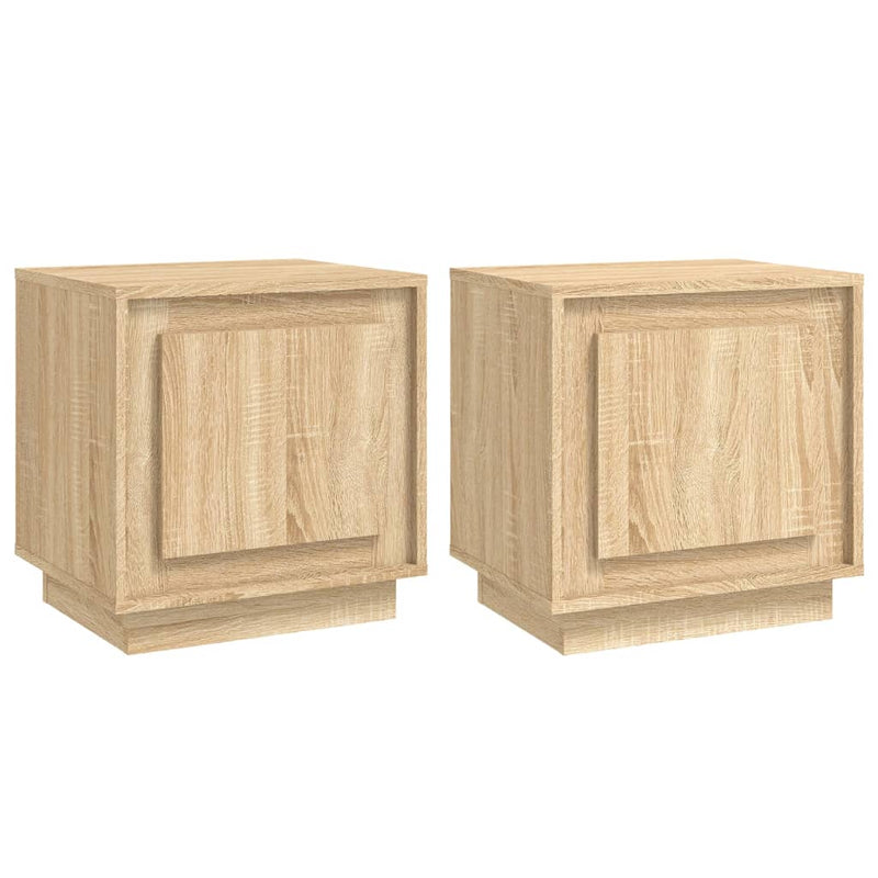 vidaXL 2 db sonoma tölgy színű szerelt fa éjjeliszekrény 44x35x45 cm