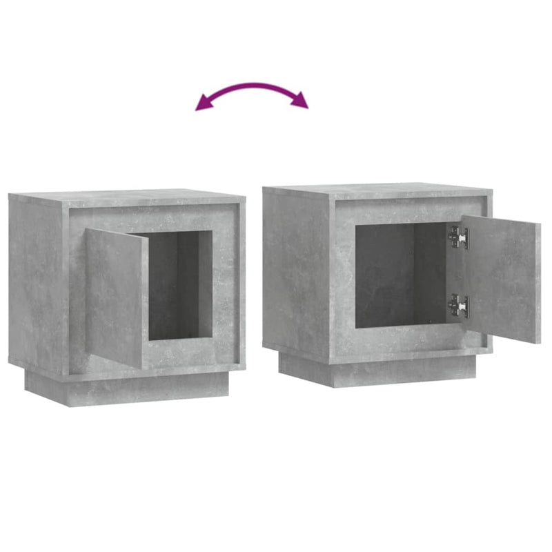 vidaXL betonszürke szerelt fa éjjeliszekrény 44 x 35 x 45 cm