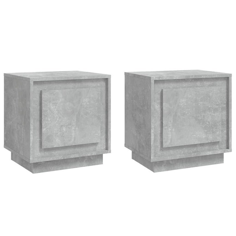 vidaXL 2 db betonszürke szerelt fa éjjeliszekrény 44x35x45 cm