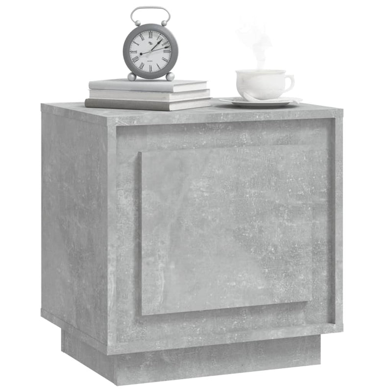 vidaXL 2 db betonszürke szerelt fa éjjeliszekrény 44x35x45 cm