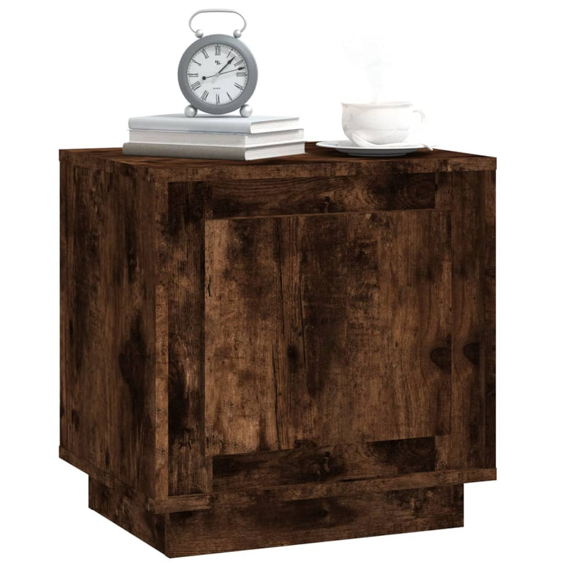 vidaXL 2 db füstös tölgy színű szerelt fa éjjeliszekrény 44x35x45 cm