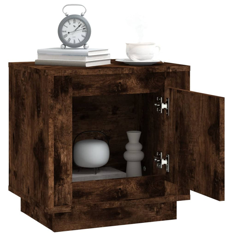 vidaXL 2 db füstös tölgy színű szerelt fa éjjeliszekrény 44x35x45 cm