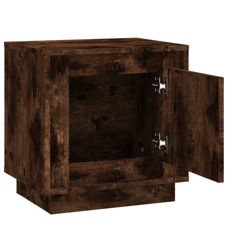 vidaXL 2 db füstös tölgy színű szerelt fa éjjeliszekrény 44x35x45 cm