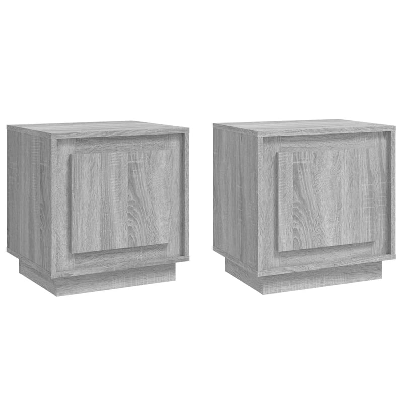 vidaXL 2 db szürke sonoma színű szerelt fa éjjeliszekrény 44x35x45 cm
