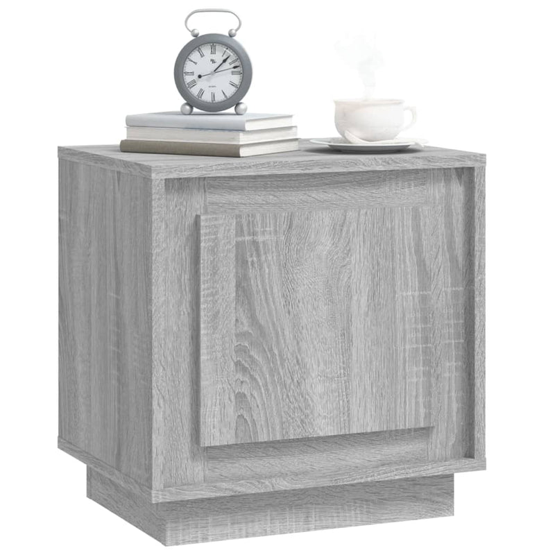 vidaXL 2 db szürke sonoma színű szerelt fa éjjeliszekrény 44x35x45 cm