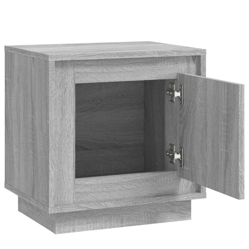 vidaXL 2 db szürke sonoma színű szerelt fa éjjeliszekrény 44x35x45 cm