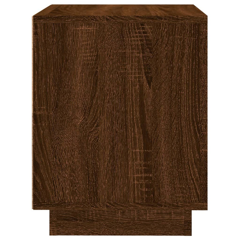 vidaXL 2 db barna tölgyszínű szerelt fa éjjeliszekrény 44x35x45 cm