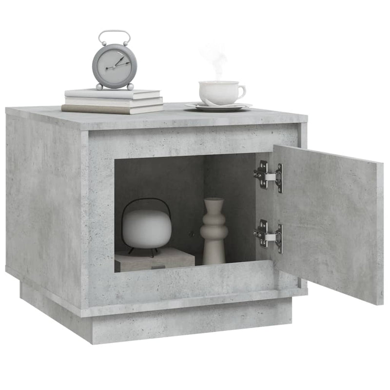 vidaXL betonszürke szerelt fa dohányzóasztal 51x50x44 cm