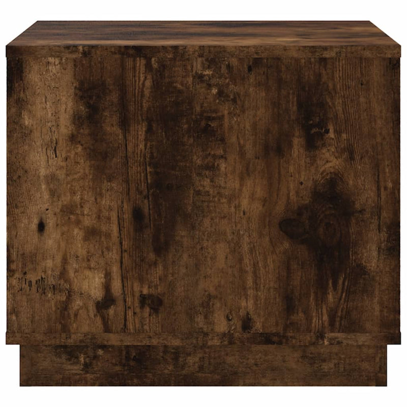 vidaXL füstös tölgy színű szerelt fa dohányzóasztal 51x50x44 cm