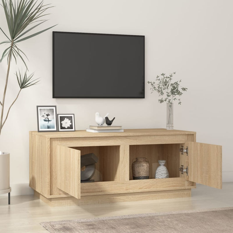 vidaXL sonoma tölgy színű szerelt fa dohányzóasztal 102x50x44 cm