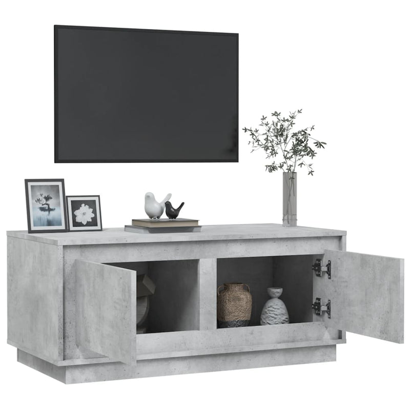 vidaXL betonszürke szerelt fa dohányzóasztal 102x50x44 cm