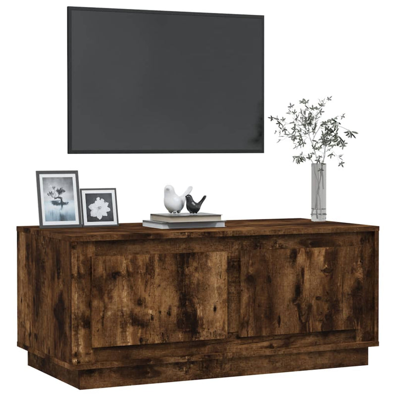 vidaXL füstös tölgy színű fatermék dohányzóasztal 102x50x44 cm