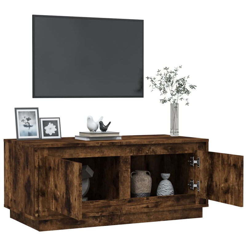vidaXL füstös tölgy színű fatermék dohányzóasztal 102x50x44 cm