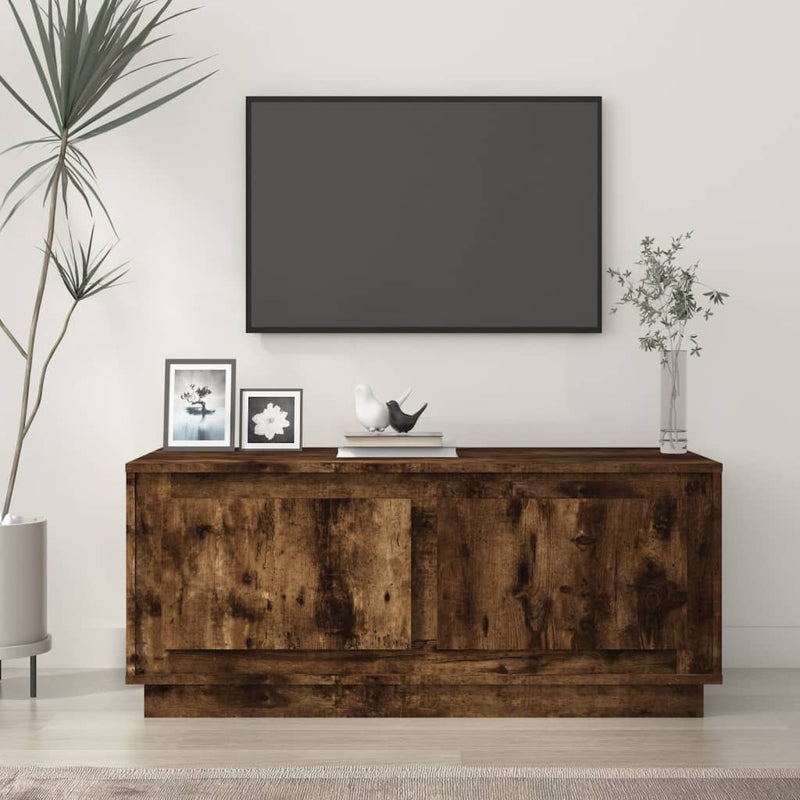 vidaXL füstös tölgy színű fatermék dohányzóasztal 102x50x44 cm