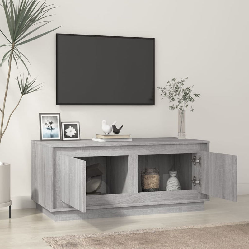 vidaXL szürke sonoma színű szerelt fa dohányzóasztal 102x50x44 cm