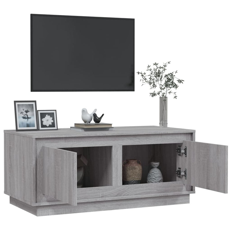 vidaXL szürke sonoma színű szerelt fa dohányzóasztal 102x50x44 cm