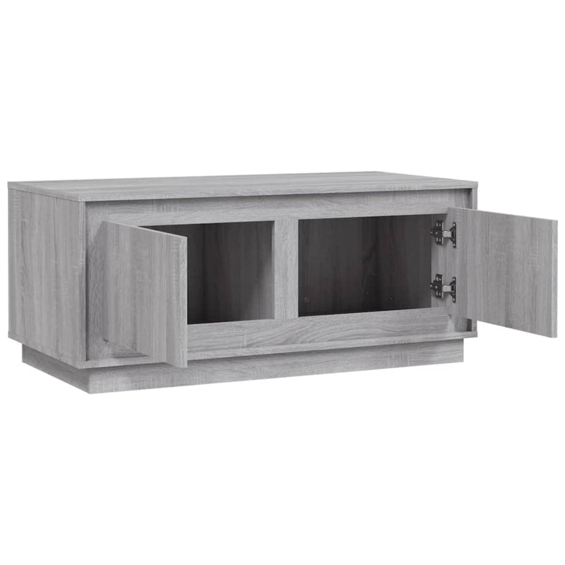 vidaXL szürke sonoma színű szerelt fa dohányzóasztal 102x50x44 cm