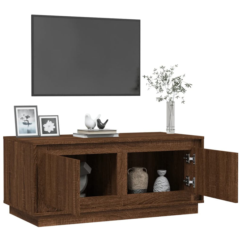 vidaXL barna tölgyszínű szerelt fa dohányzóasztal 102x50x44 cm