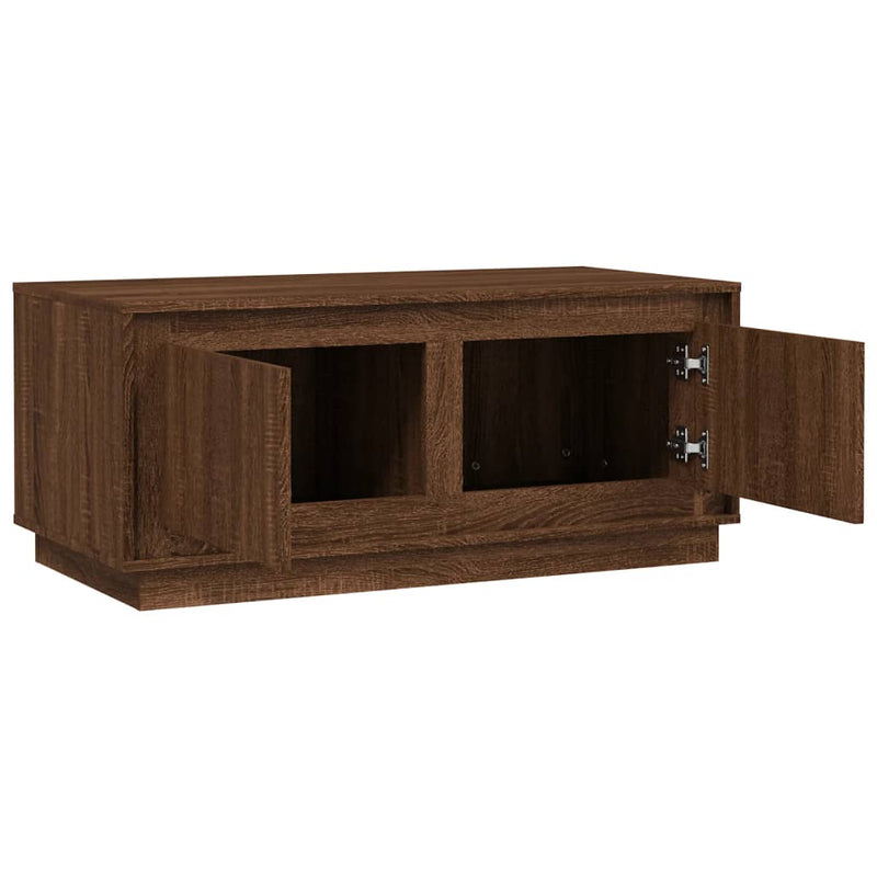 vidaXL barna tölgyszínű szerelt fa dohányzóasztal 102x50x44 cm