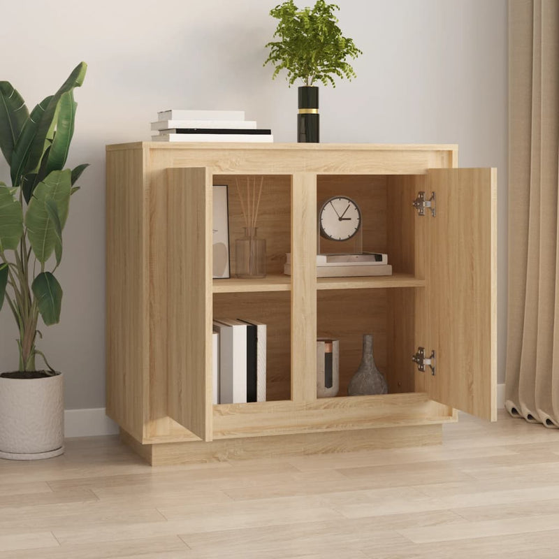 vidaXL sonoma tölgy színű szerelt fa tálalóasztal 80 x 34 x 75 cm