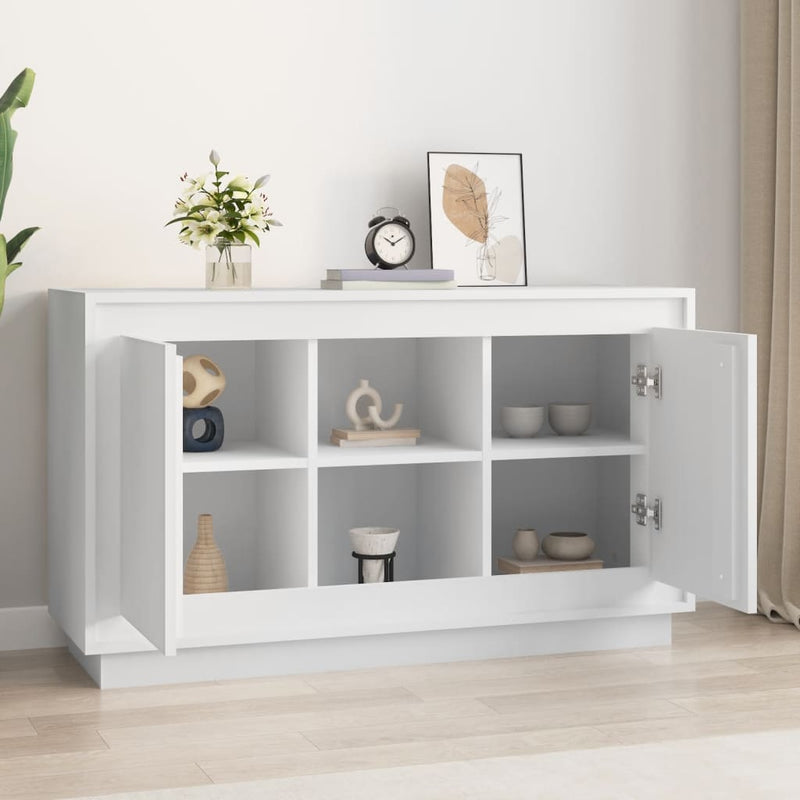vidaXL fehér szerelt fa tálalószekrény 102x35x60 cm