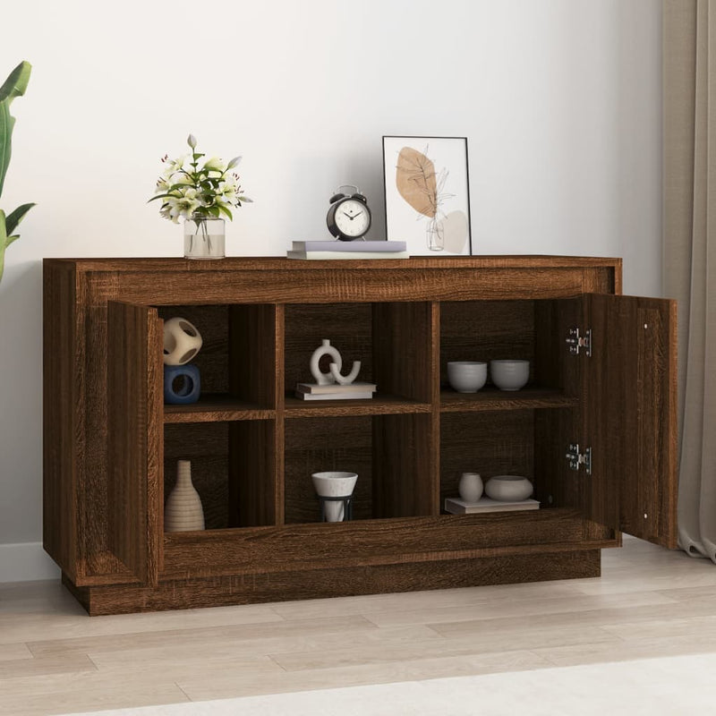 vidaXL barna tölgyszínű szerelt fa tálalószekrény 102 x 35 x 60 cm