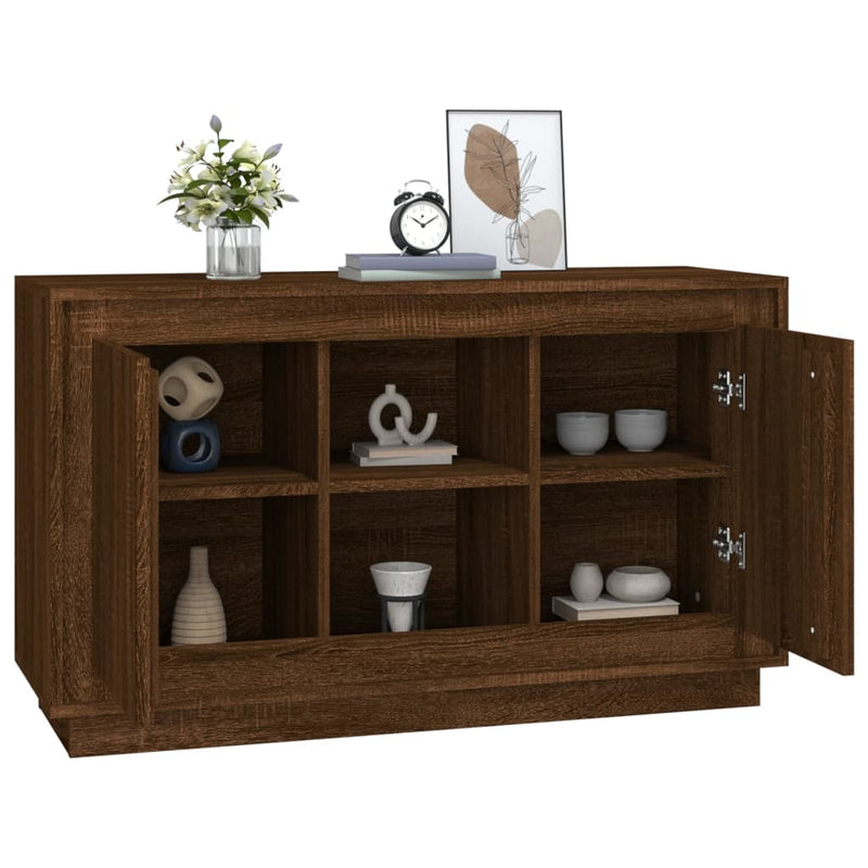vidaXL barna tölgyszínű szerelt fa tálalószekrény 102 x 35 x 60 cm