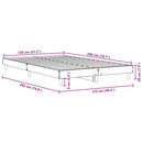 vidaXL sonoma tölgy színű szerelt fa ágykeret matrac nélkül 120x200 cm