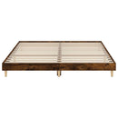 vidaXL füstös tölgy színű szerelt fa ágykeret matrac nélkül 120x200 cm