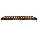 vidaXL füstös tölgy színű szerelt fa ágykeret matrac nélkül 120x200 cm