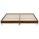 vidaXL barna tölgy színű szerelt fa ágykeret matrac nélkül 120x200 cm