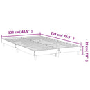vidaXL barna tölgy színű szerelt fa ágykeret matrac nélkül 120x200 cm