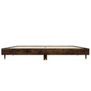 vidaXL füstös tölgy színű szerelt fa ágykeret matrac nélkül 120x190 cm