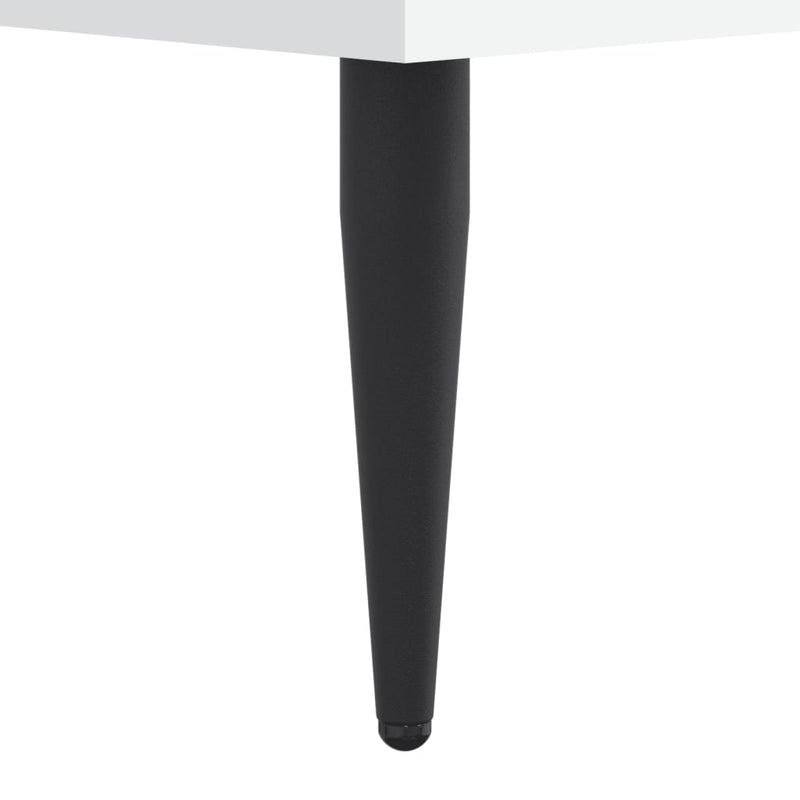 vidaXL magasfényű fehér szerelt fa ágykeret 200 x 200 cm