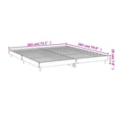 vidaXL fekete szerelt fa ágykeret matrac nélkül 180 x 200 cm