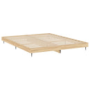 vidaXL sonoma tölgy színű szerelt fa ágykeret matrac nélkül 180x200 cm