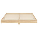 vidaXL sonoma tölgy színű szerelt fa ágykeret matrac nélkül 180x200 cm