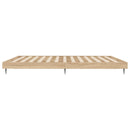vidaXL sonoma tölgy színű szerelt fa ágykeret matrac nélkül 180x200 cm