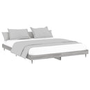 vidaXL szürke sonoma színű szerelt fa ágykeret matrac nélkül 160x200cm