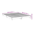 vidaXL szürke sonoma színű szerelt fa ágykeret matrac nélkül 160x200cm