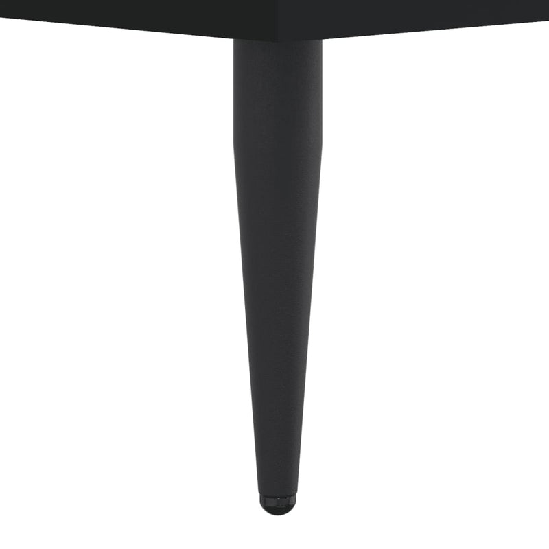 vidaXL fekete szerelt fa ágykeret 100 x 200 cm