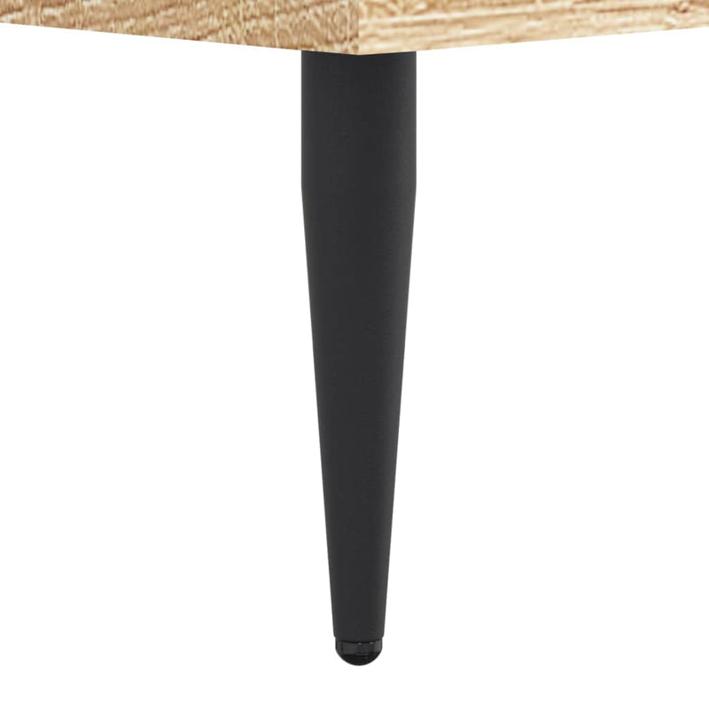 vidaXL sonoma tölgy színű szerelt fa ágykeret matrac nélkül 100x200 cm