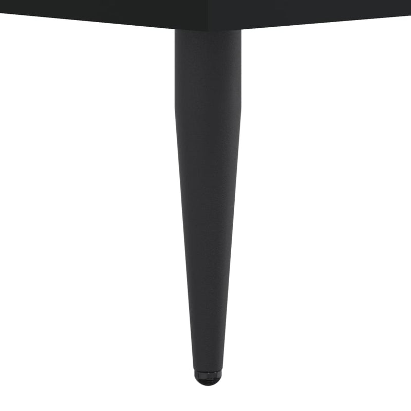 vidaXL fekete szerelt fa ágykeret 90 x 200 cm