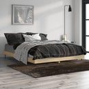 vidaXL sonoma tölgy színű szerelt fa ágykeret matrac nélkül 140x190 cm
