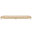 vidaXL sonoma tölgy színű szerelt fa ágykeret matrac nélkül 140x190 cm